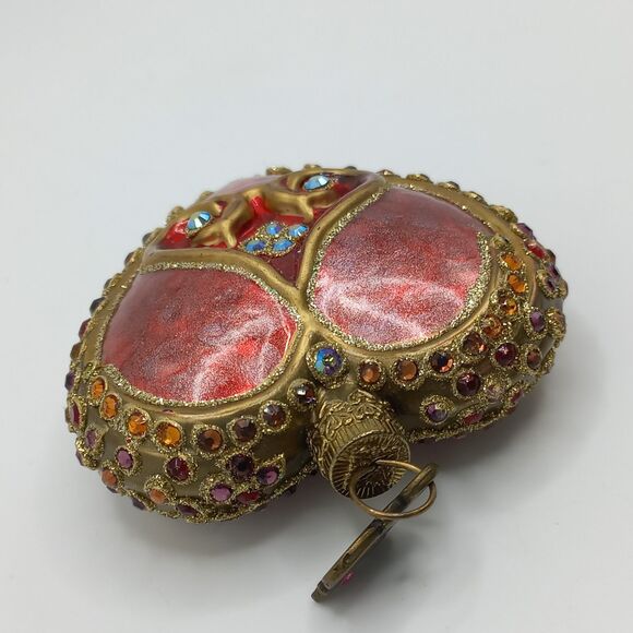 Jeweled Heart Ornament by Jay Strongwater Glass with Crystals - Picture 15 of 16